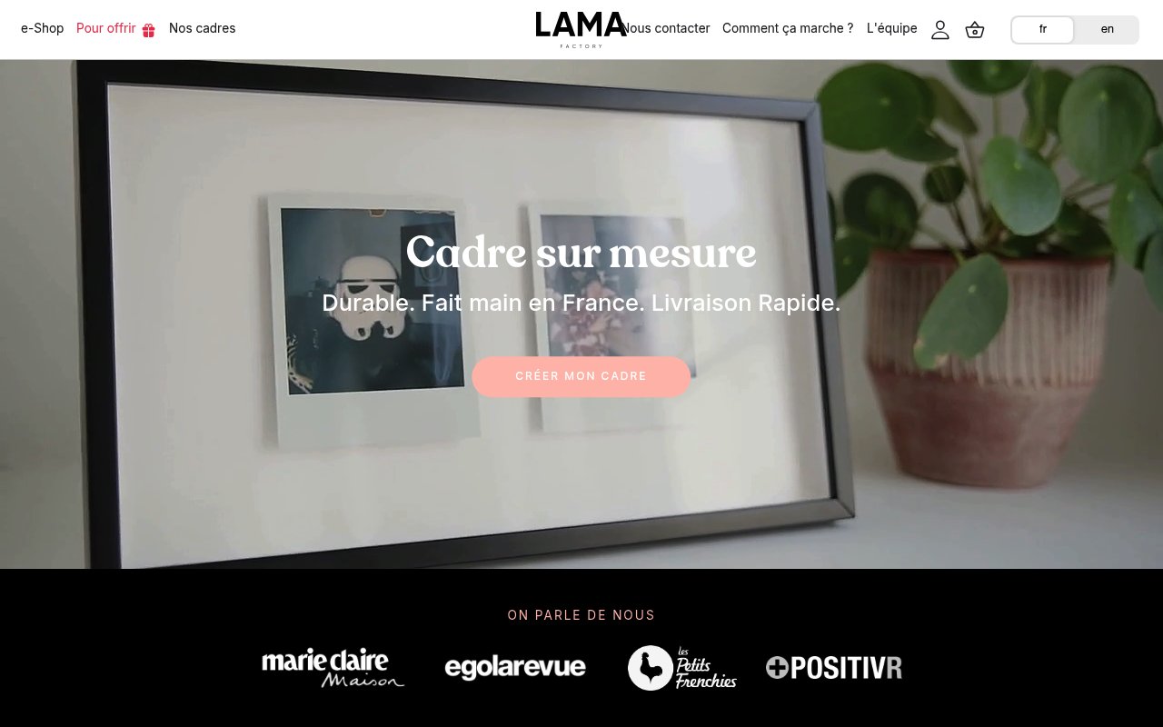 Apercu du site Lama Factory