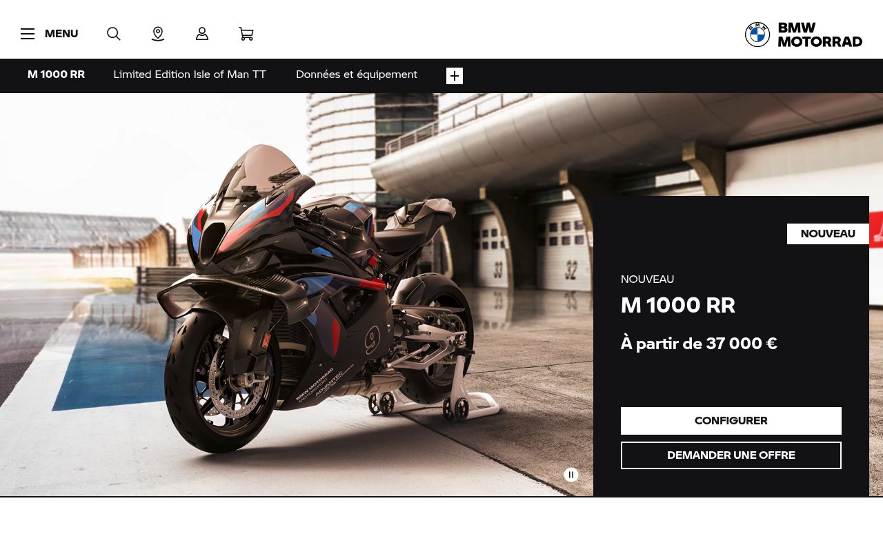 Apercu du site BMW Motorrad