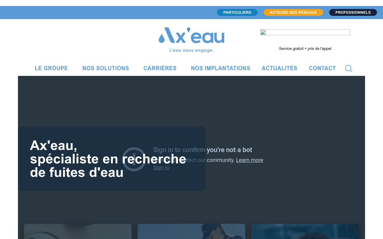 Apercu du site Ax'eau