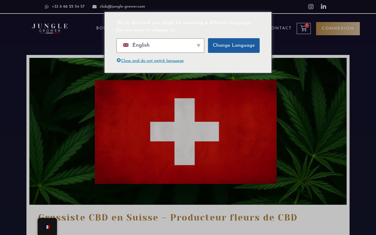 Apercu du site Jungle Grower