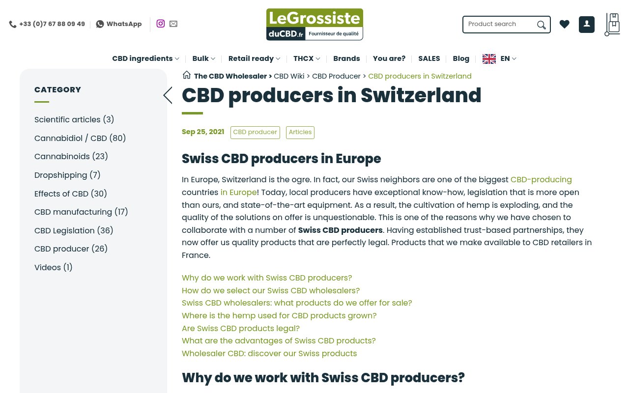 Apercu du site Le Grossiste du CBD