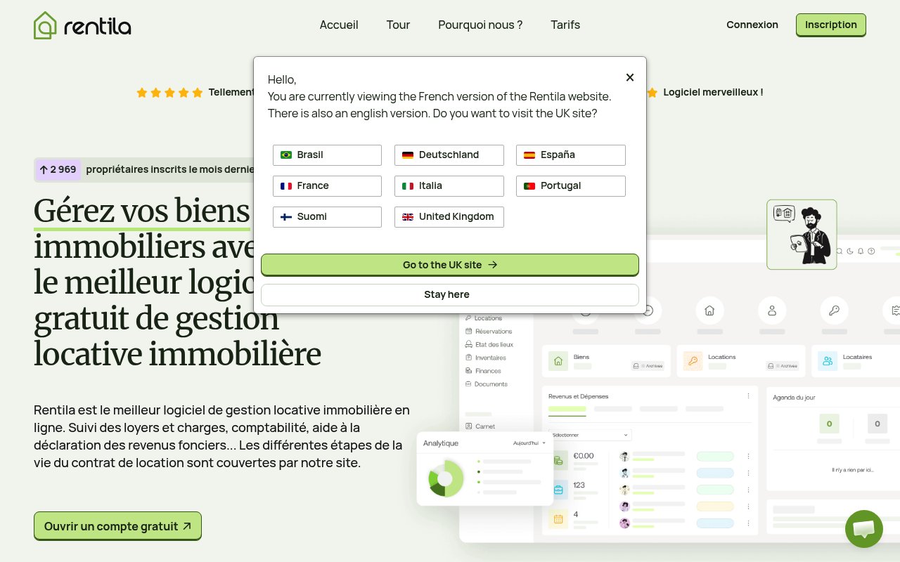 Apercu du site Rentila