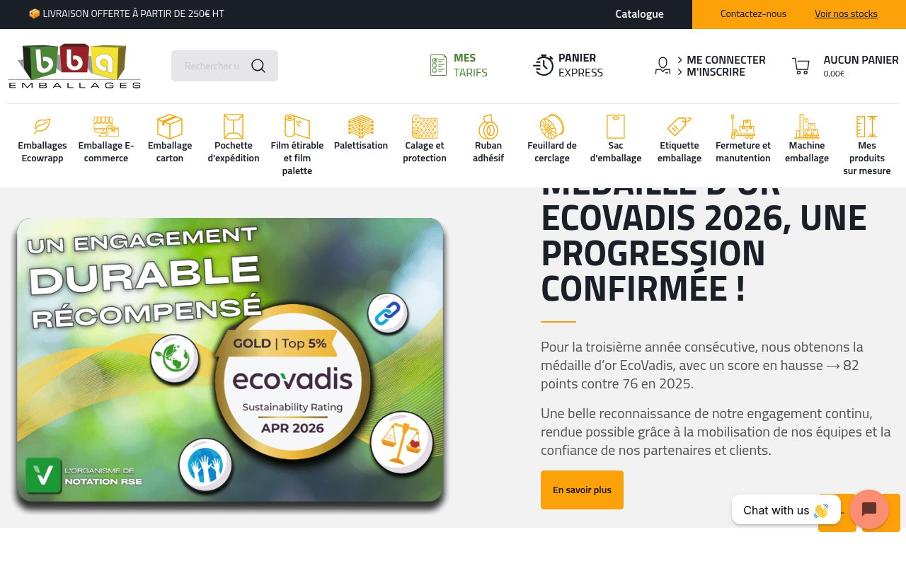 Apercu du site BBA Emballages