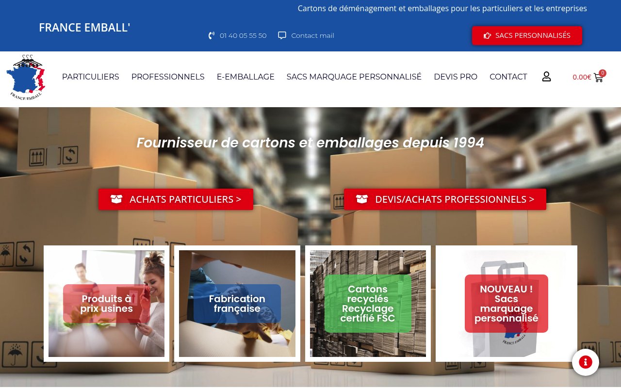 Apercu du site France Emball'