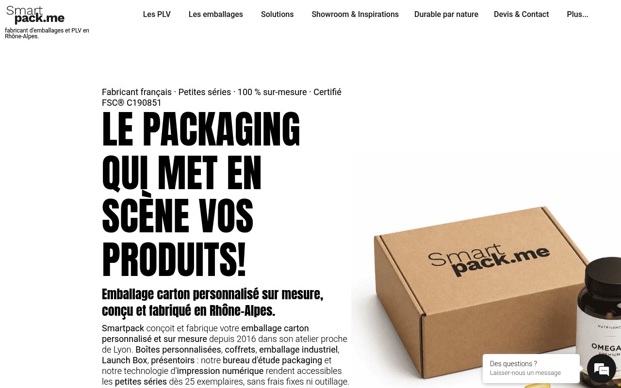 Apercu du site Smartpack