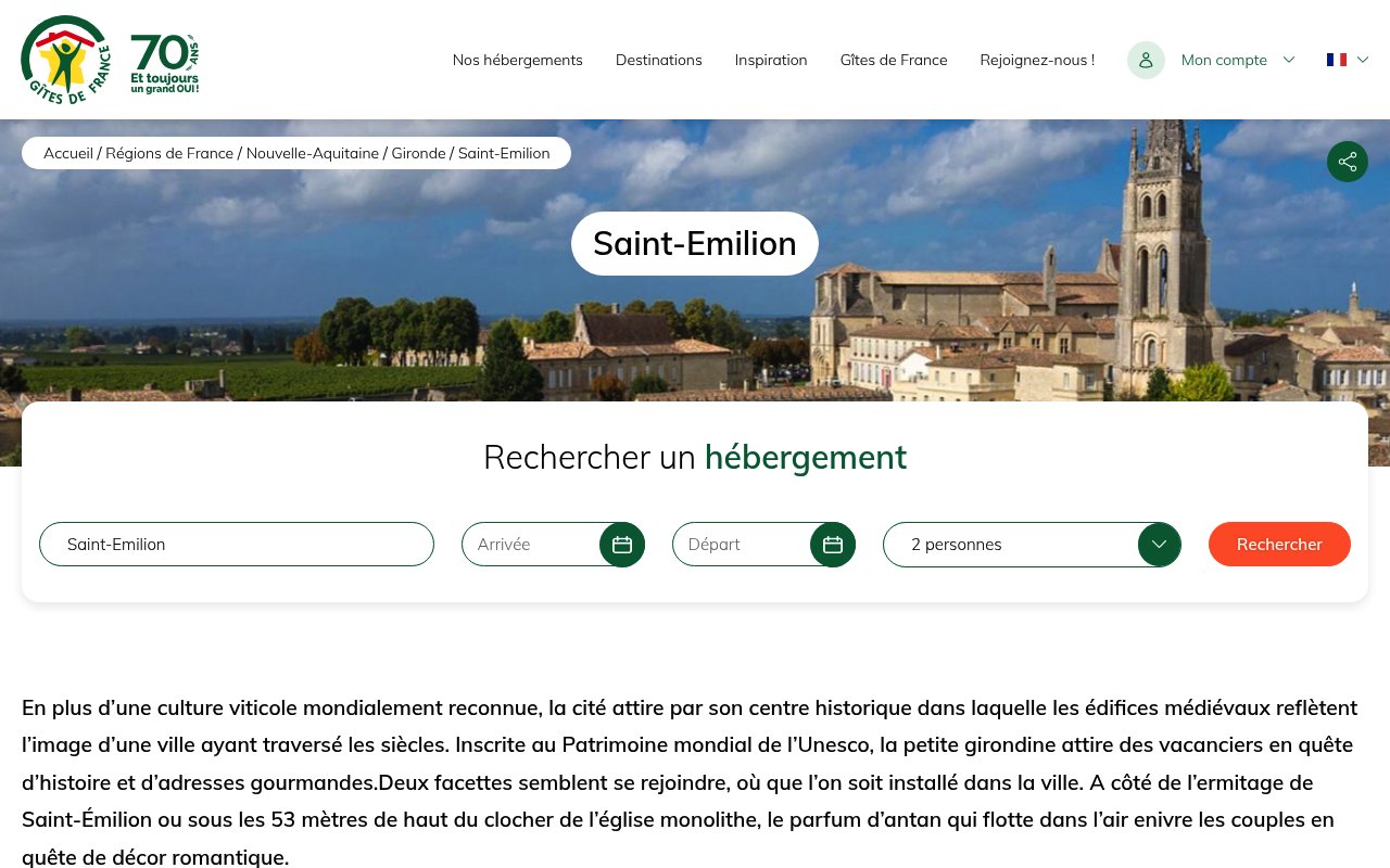 Apercu du site Gîte du Charpentier (Gîtes de France)