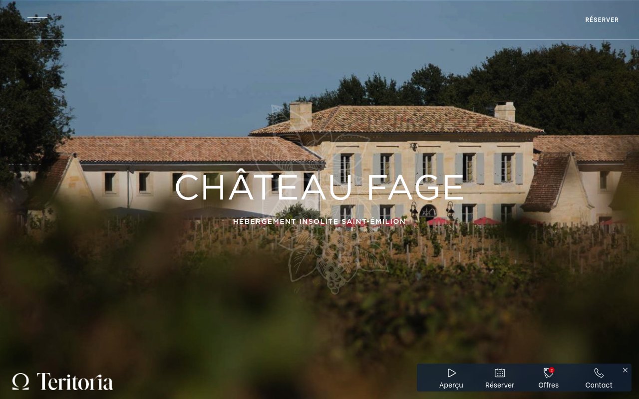 Apercu du site Château Fage (Hébergement Insolite)