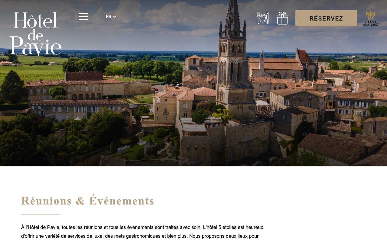 Apercu du site Hôtel de Pavie