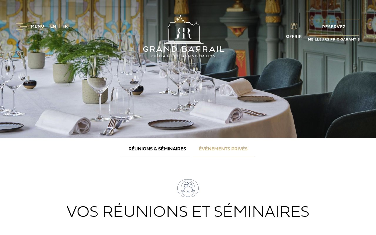 Apercu du site Château Hôtel Grand Barrail