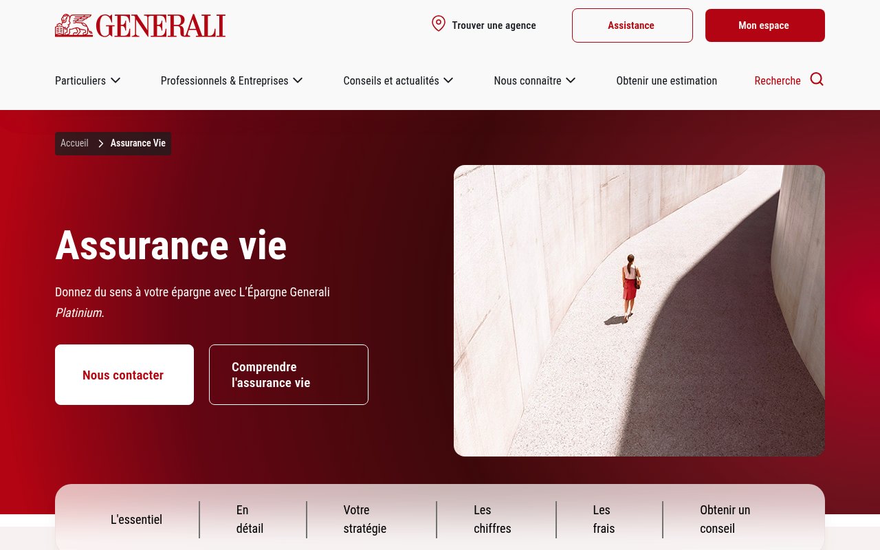 Apercu du site Generali