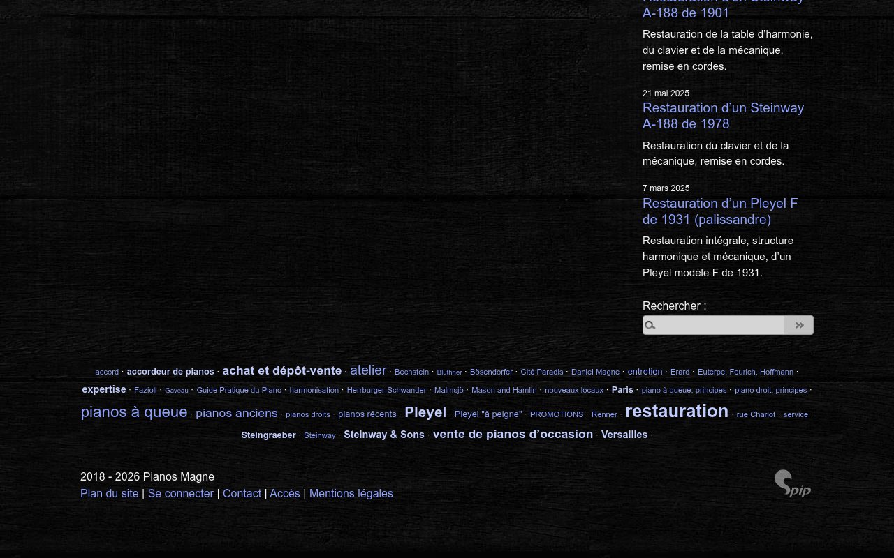 Apercu du site Pianos Magne