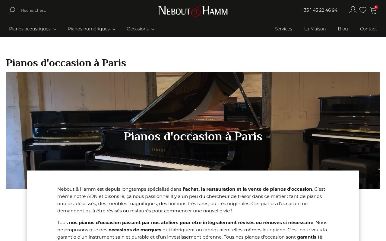 Apercu du site Nebout & Hamm