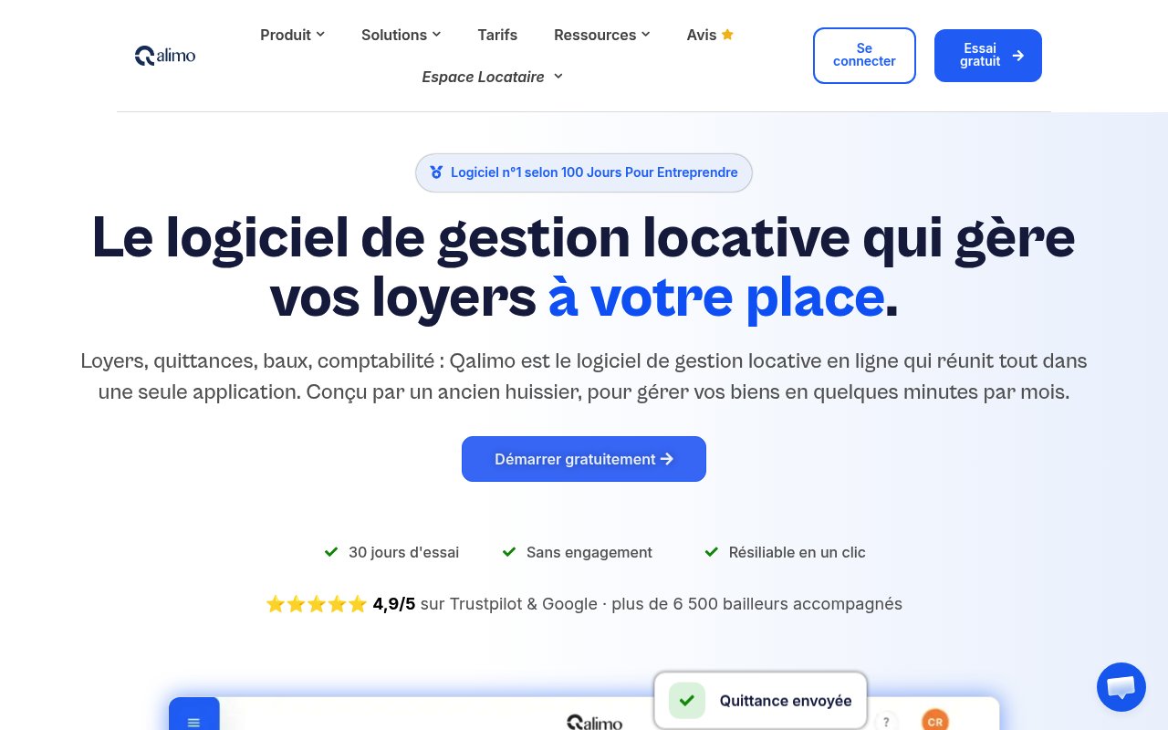 Apercu du site Qalimo