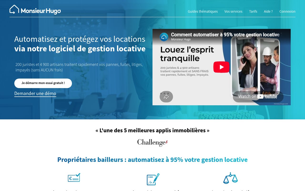 Apercu du site Monsieur Hugo