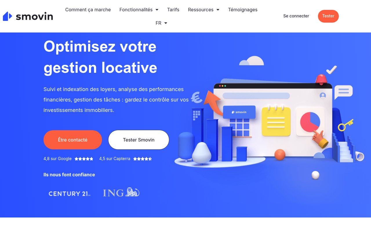 Apercu du site Smovin
