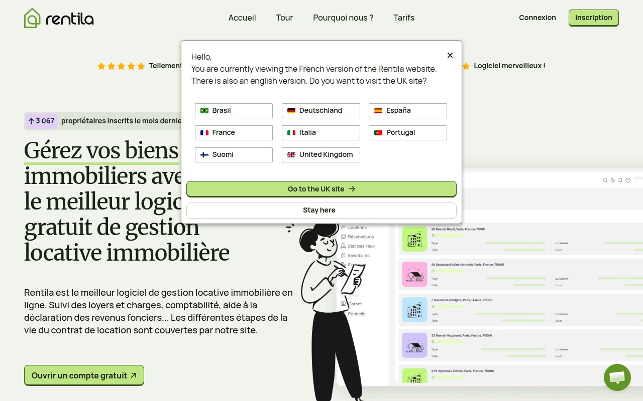 Apercu du site Rentila