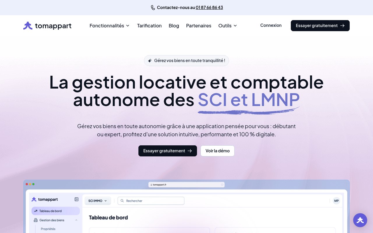 Apercu du site Tomappart