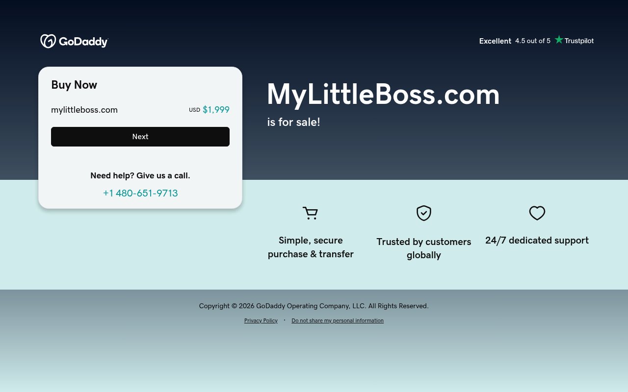 Apercu du site MyLittleBoss