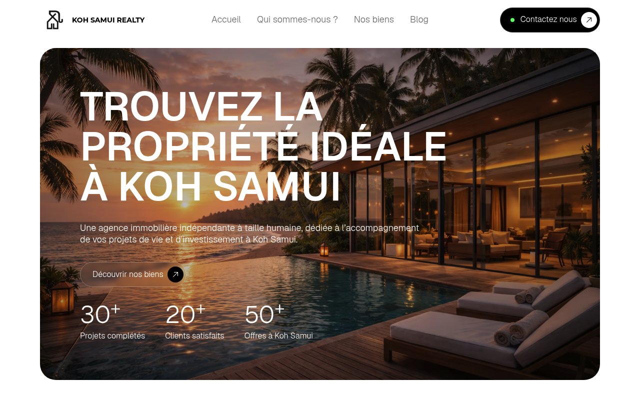 Apercu du site Koh Samui Realty