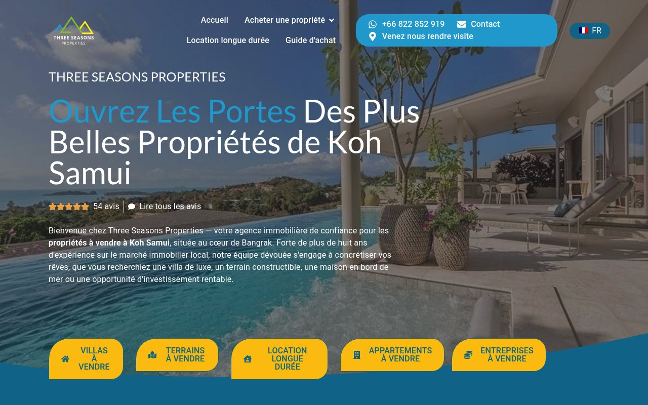 Apercu du site Three Seasons Properties