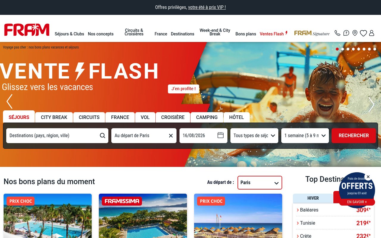Apercu du site Fram