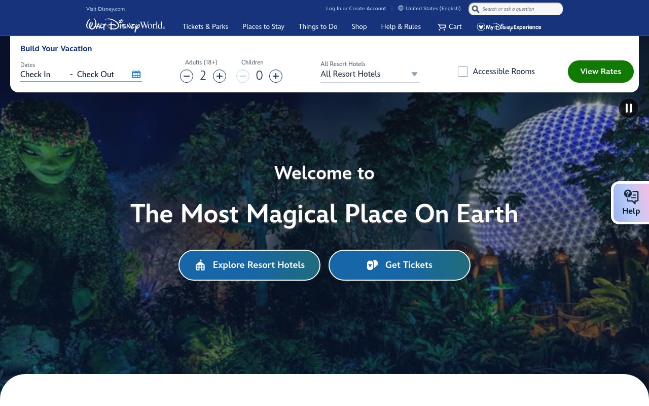 Apercu du site Magic Kingdom Park