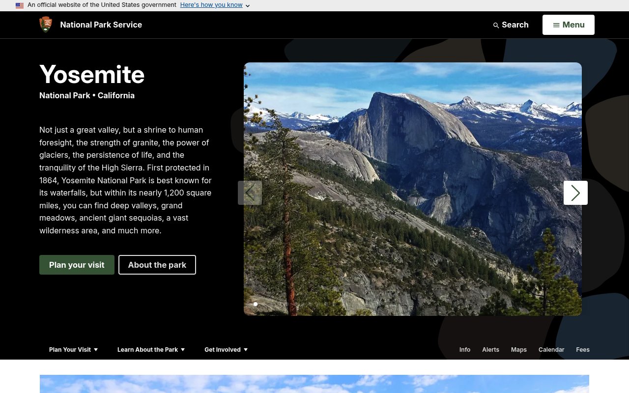 Apercu du site Yosemite National Park