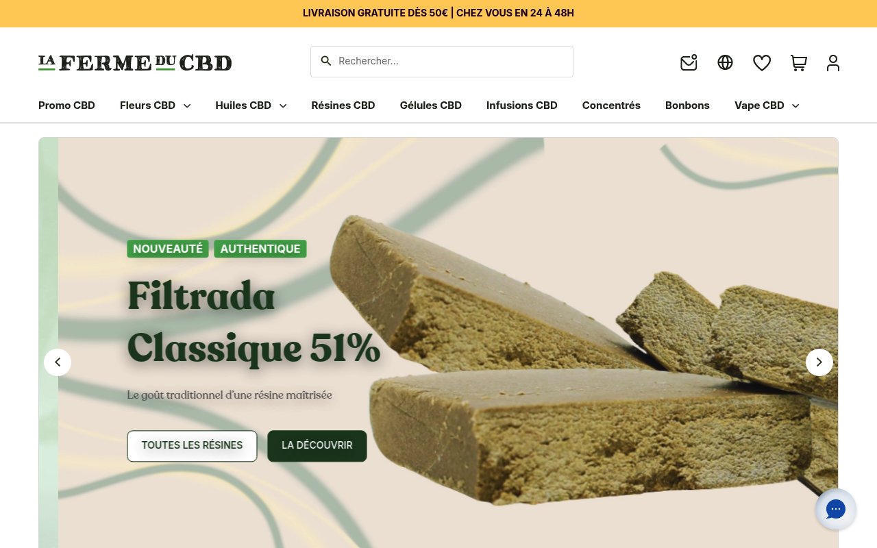 Apercu du site La Ferme du CBD