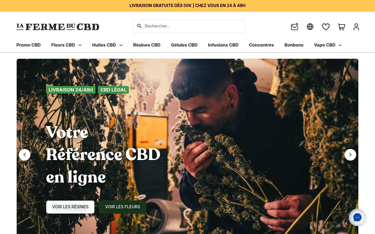 Apercu du site La Ferme du CBD OrdMed Santé Apercu du site La Ferme du CBD OrdMed Santé
