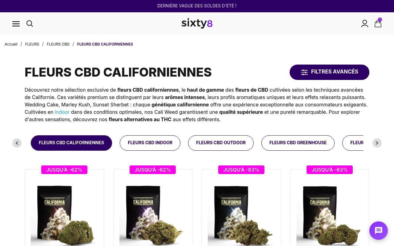 Apercu du site Sixty8