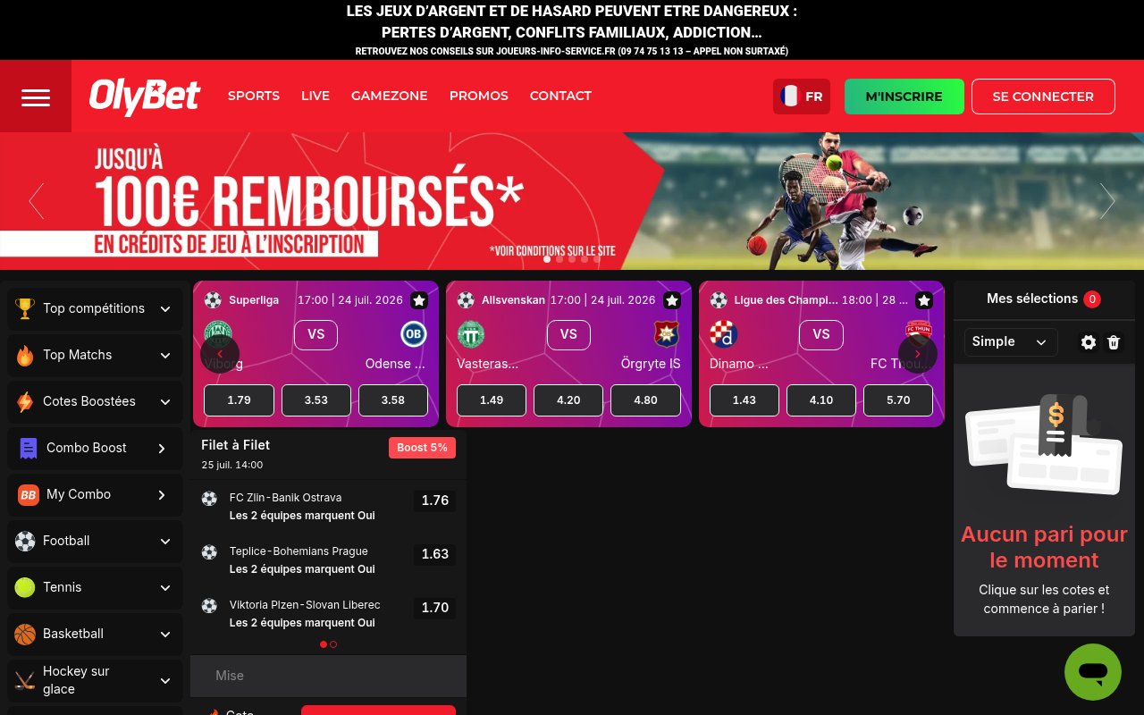 Apercu du site Olybet