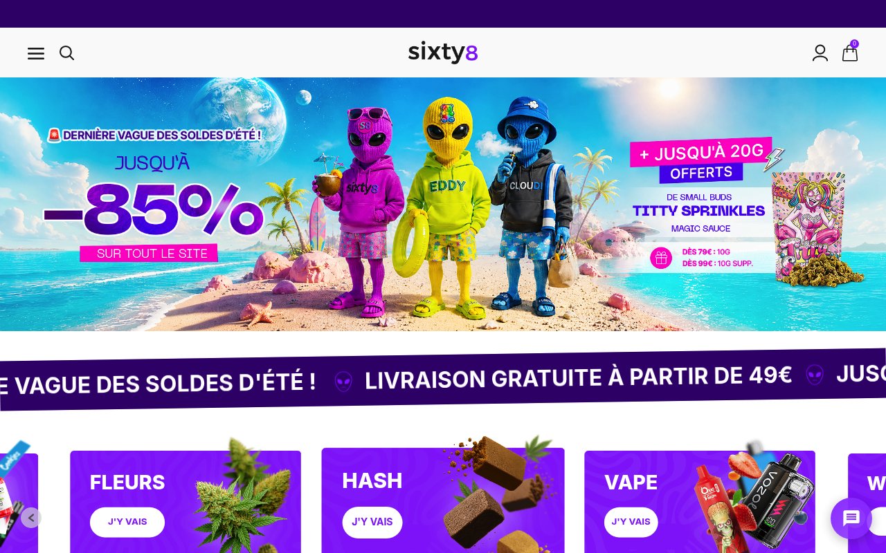 Apercu du site Sixty8