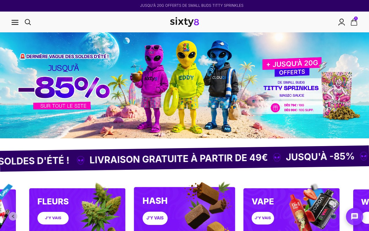 Apercu du site Sixty8