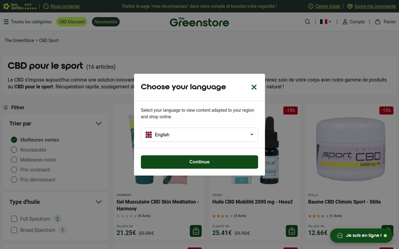 Apercu du site The Green Store