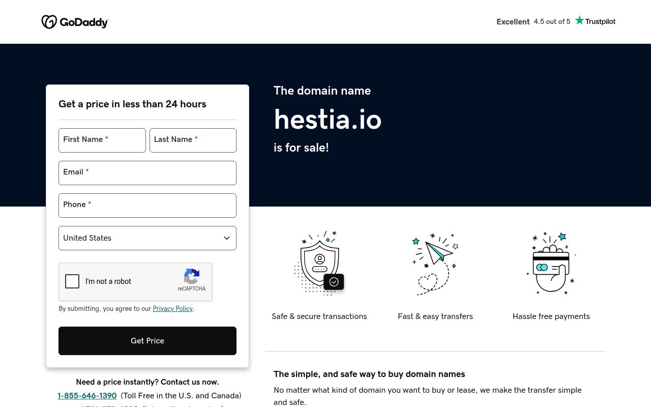 Apercu du site Hestia