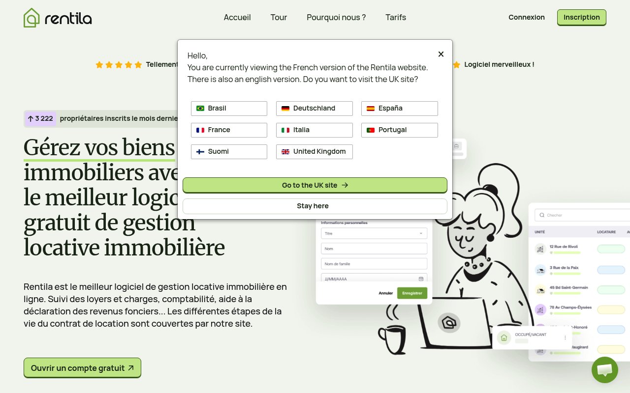 Apercu du site Rentila