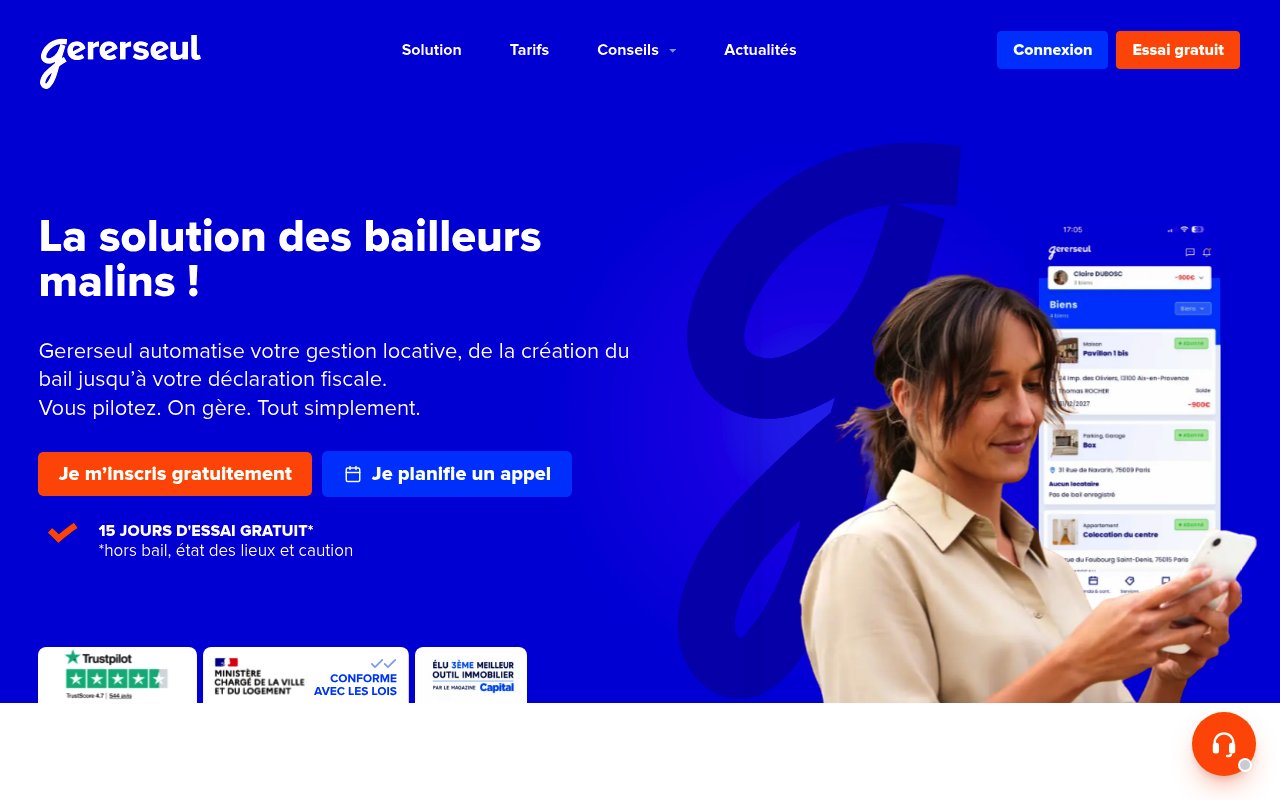 Apercu du site GérerSeul