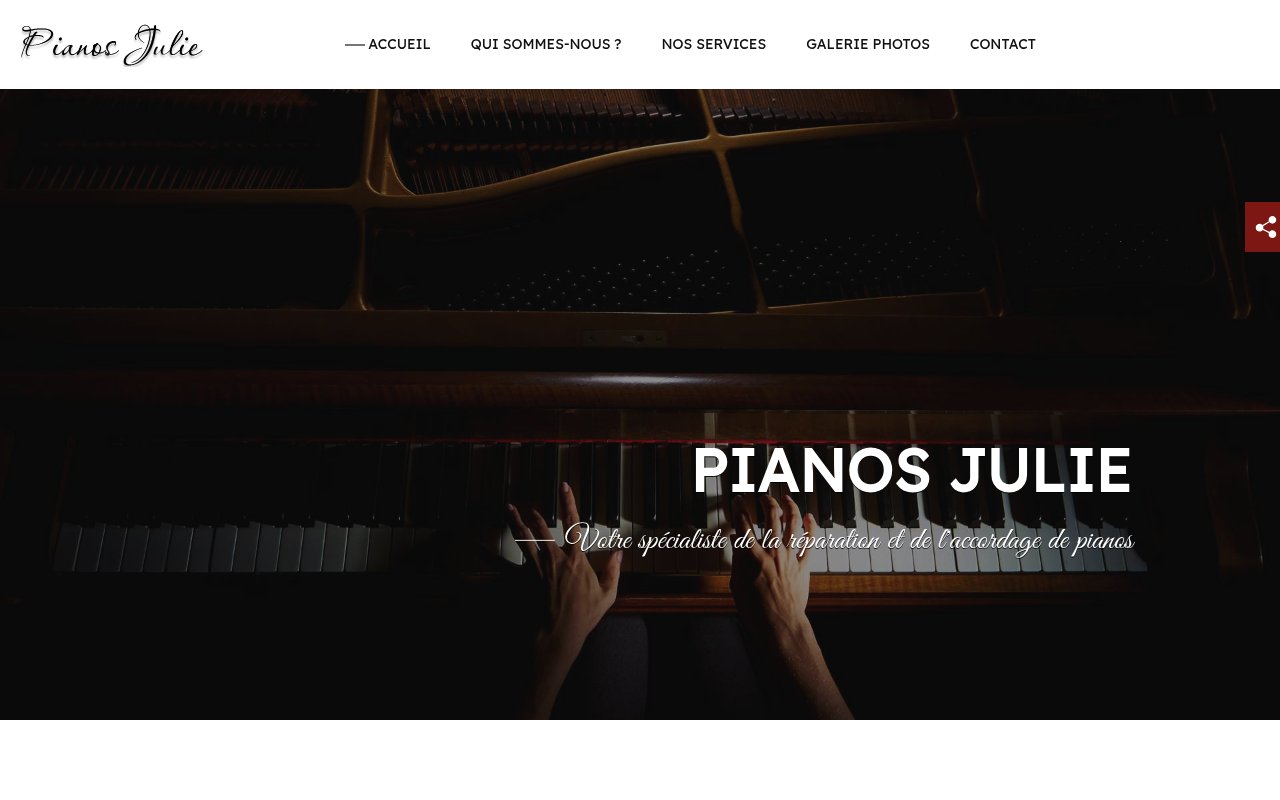 Apercu du site Pianos Julie