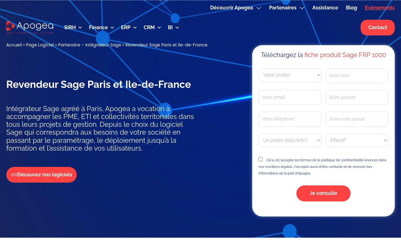 Apercu du site Apogea