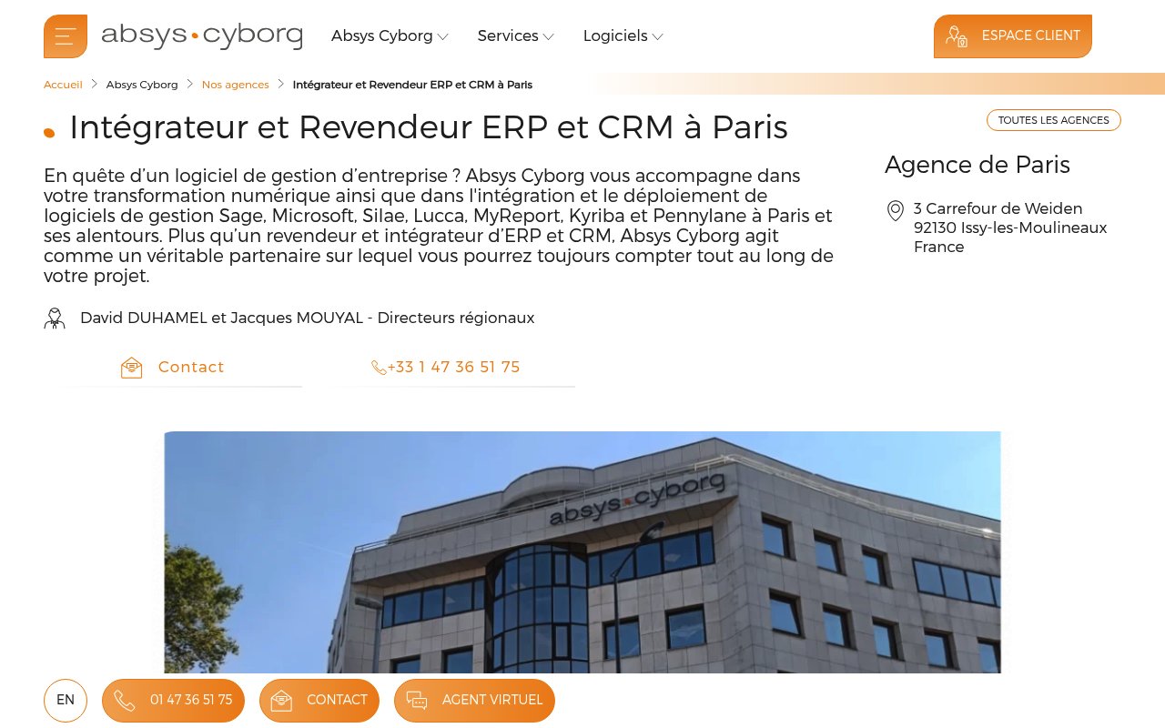 Apercu du site Absys Cyborg