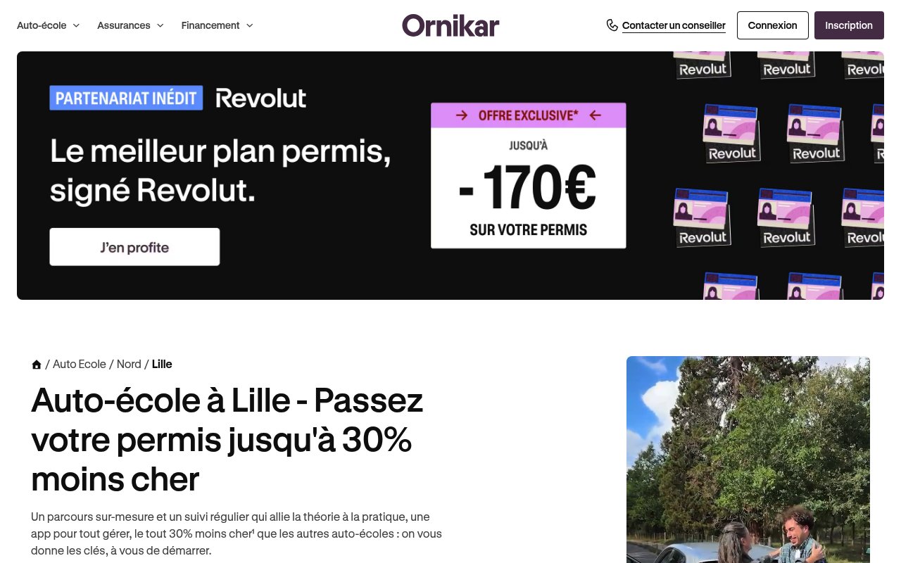 Apercu du site Ornikar