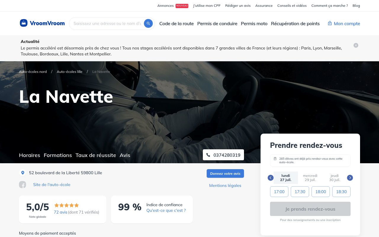Apercu du site La Navette