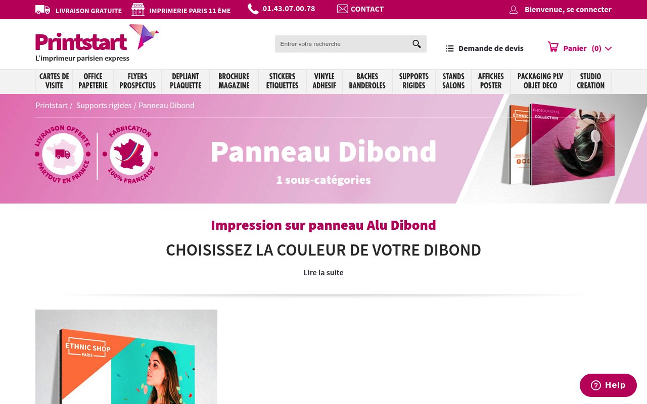 Apercu du site Printstart