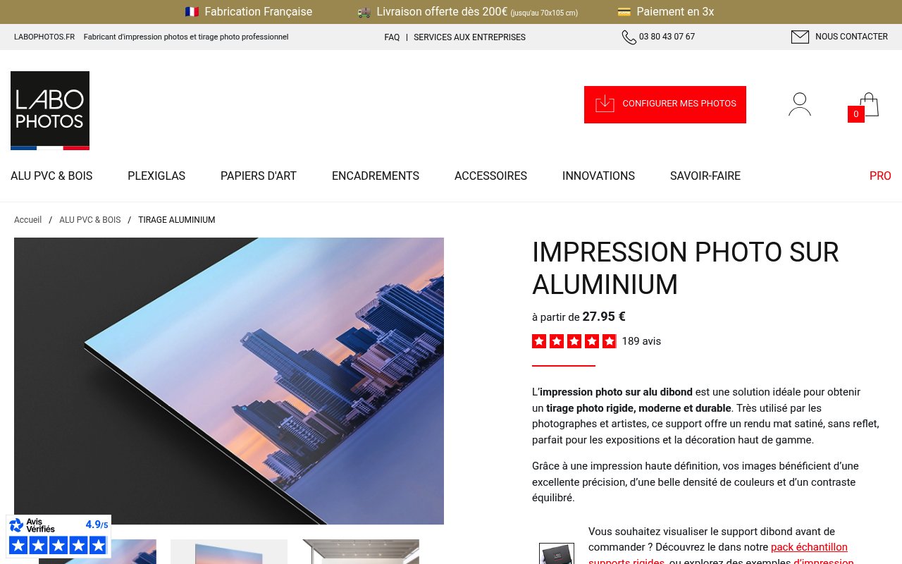Apercu du site Labophotos
