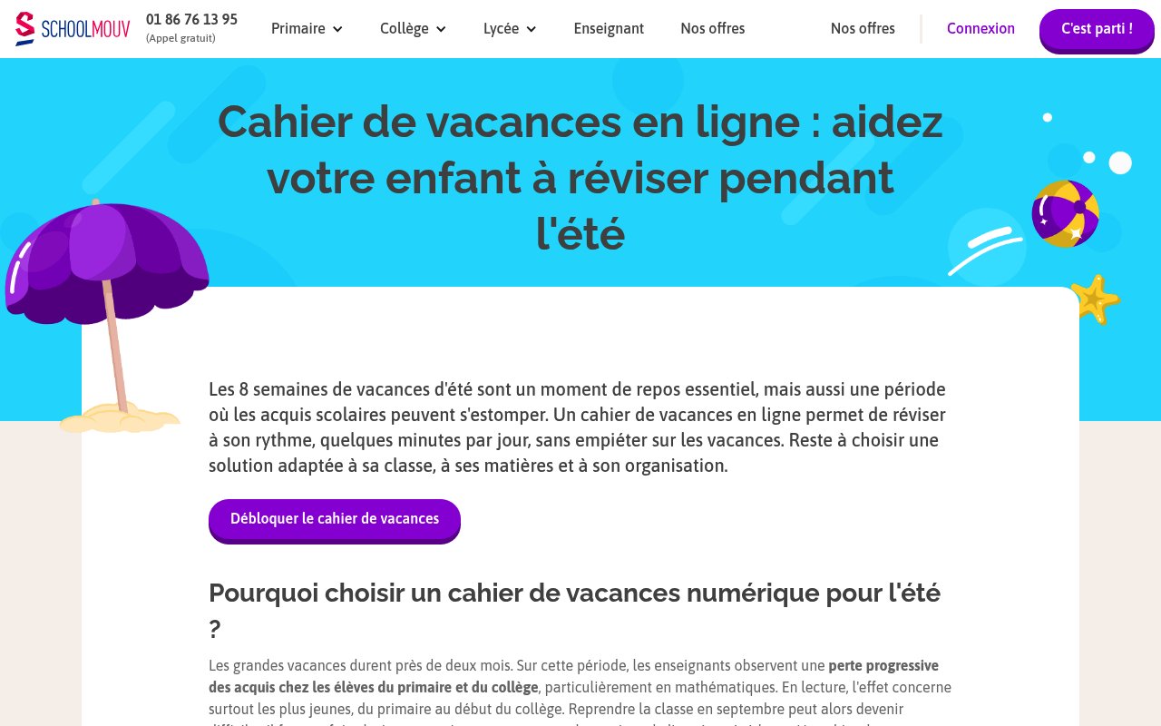 Apercu du site SchoolMouv