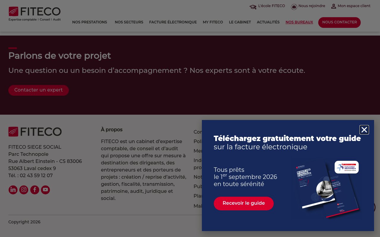 Apercu du site FITECO Angers