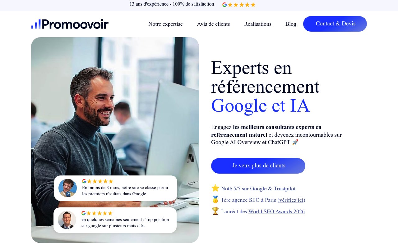 Apercu du site Promoovoir