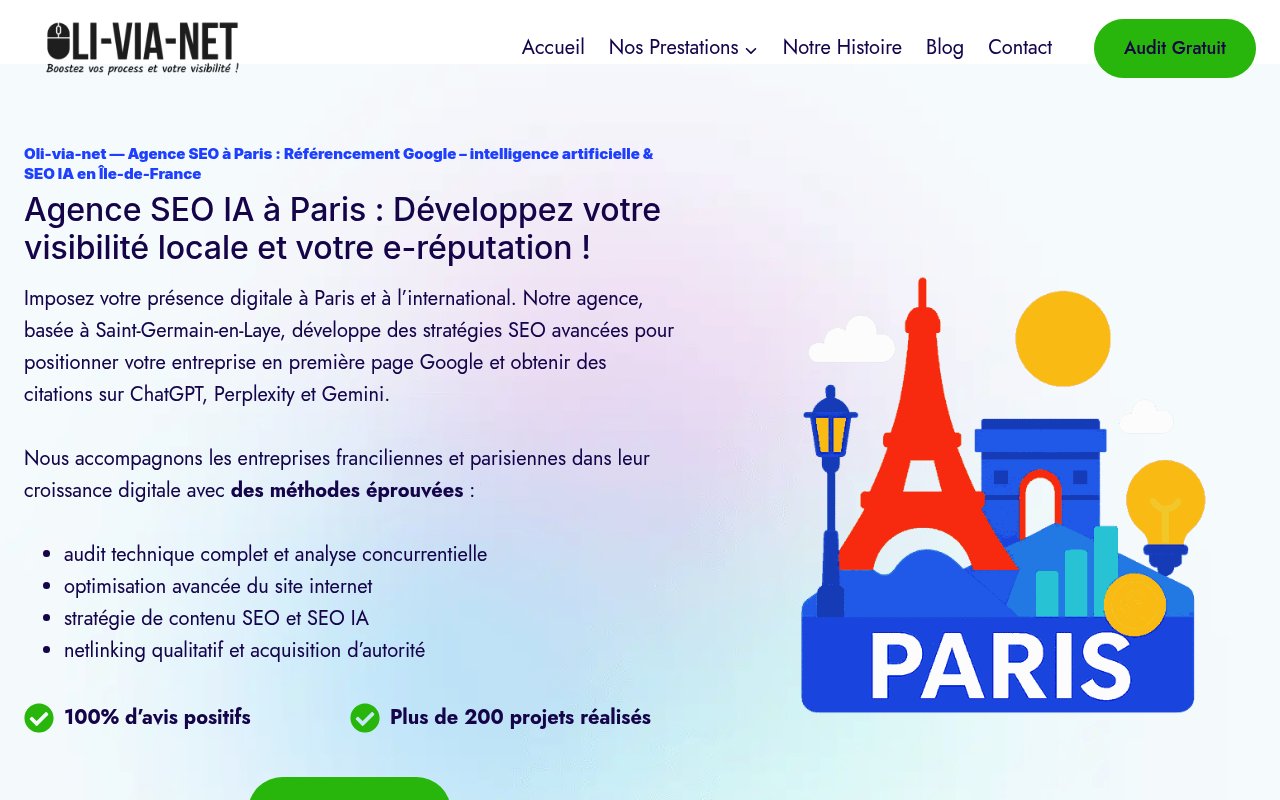 Apercu du site Oli-via-net