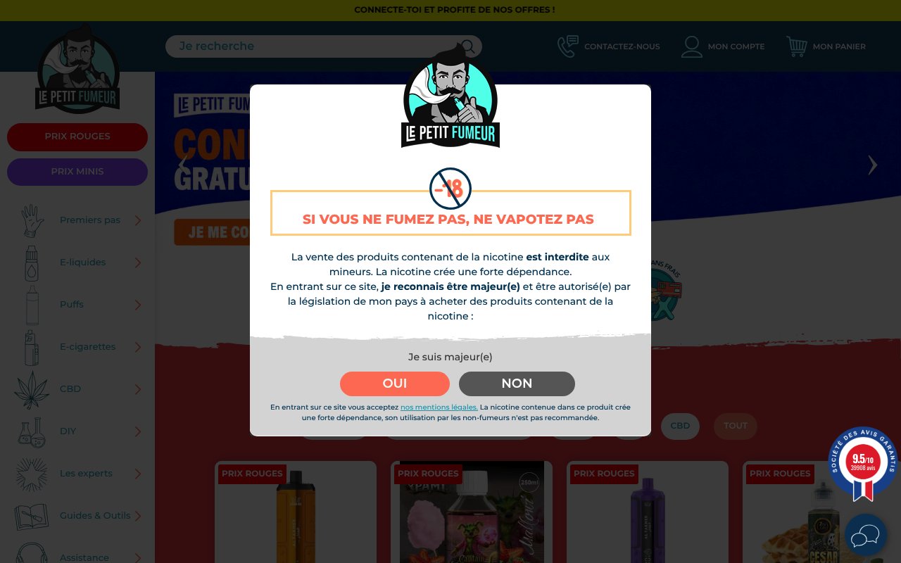 Apercu du site Le Petit Fumeur