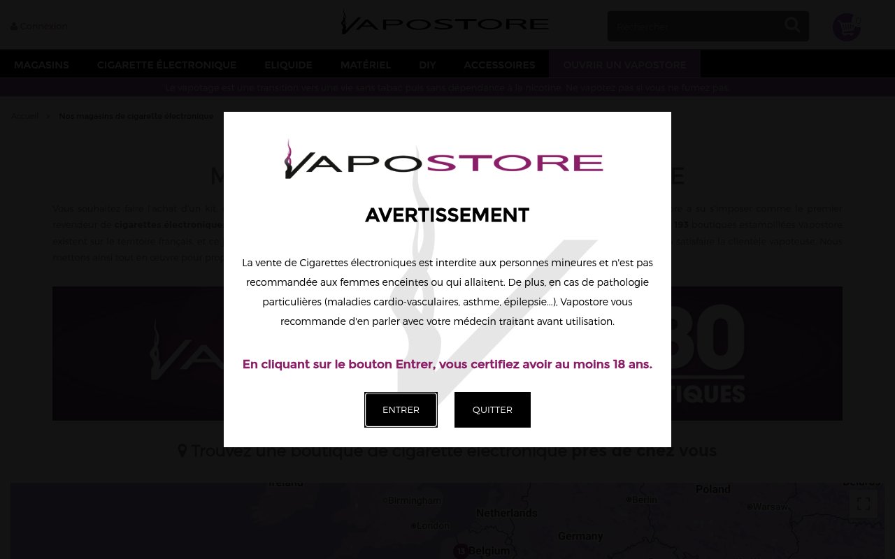 Apercu du site Vapostore